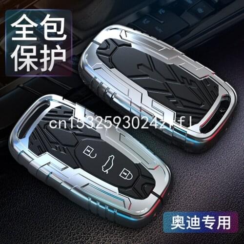 Car Key Case Aluminium Alloy Protector For Audi A4L Q5L A6L A5 Q7 Q3 A7 a3 Q2L Key Fob Cover Key Holder Smart Car Remote