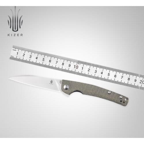 Kizer Mojave Exclusive Folding Knife V3457E1 Splinter 2021 New Micarta Handle Tactical Knife Outdoors Camping Hunting Tools