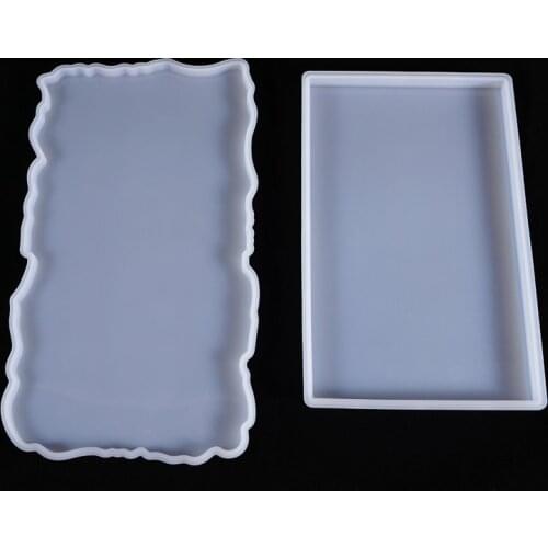 Diy Crystal Resin Epoxy Mold Irregular Shape Irregular Mold Rectangular Fruit Table Swing Table Decoration Silicone Mold