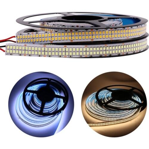 DC12V 24V LED Strip no-waterproof 5m Fiexible LED Strip SMD 2835 480Leds/M Warm White/White/2400LEDS/Roll LED tape extra bright