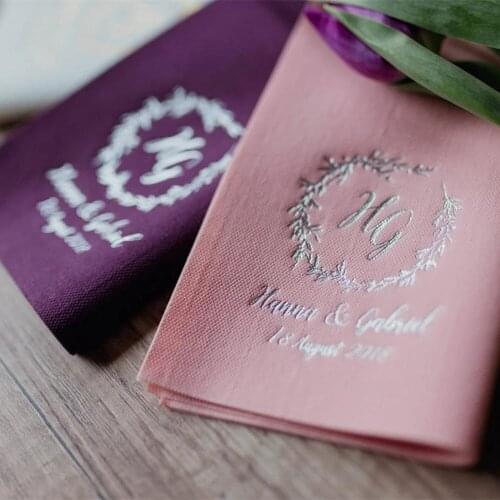 Customized Wedding birthday party napkinsdinner mit Namen Personalized Bridal shower Baptism Custom any text Bachelorette party