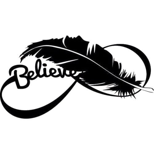 Beautiful Bird FEATHER Art Graphic Vinyl Decals Car Sticker Black/Silver Accessories 20cm*11cm