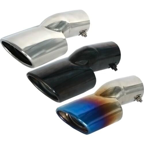 1 Piece Car Rear Exhaust Tail Pipe Muffler Throat Outlet Nozzle For Honda Civic 10th Gen X 2016 2017 Decoration Chrome