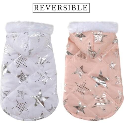 New Pet Dog Clothes Jacket Winter French Bulldog Winter Thickened Costume Small Medium Dog Puppy Warm Coat Double Side Available