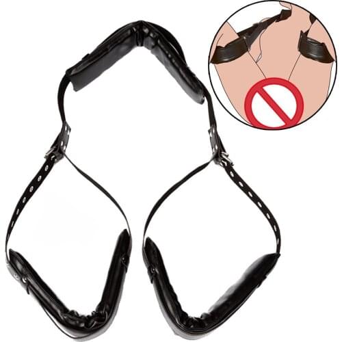 Adult New Bdsm Handcuffs Ankle Collar Sex Toys For Woman Couples Sponge Leather Restraints Open Leg Cuffs Bdsm Bondage Products