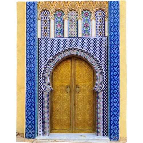 Palace Gate Throw Blanket Portable Soft Bedspread Microfiber Flannel Blankets for Beds