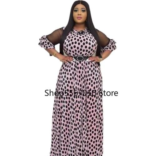 Spring Summer Half Sleeve African Clothing African Long Dresses For Women Fashion Africaine Robe Maxi Dress Africa Clothes