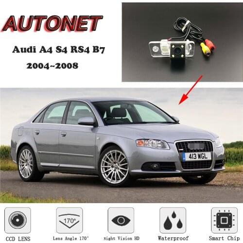AUTONET HD Night Vision Backup Rear View camera For Audi A4 S4 RS4 B7 2004-2008 /License Plate camera