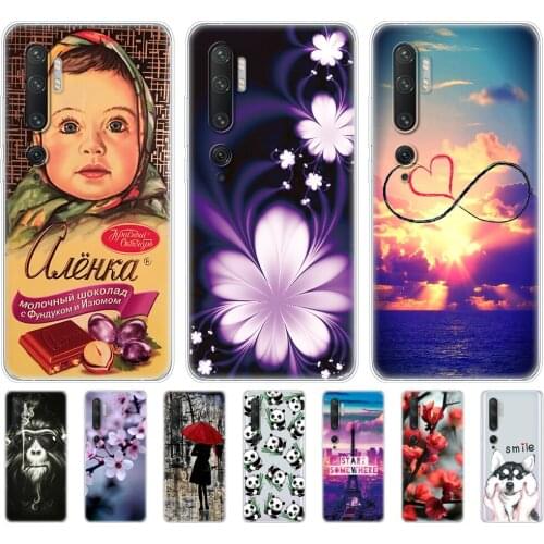 Silicon Phone Case For xiaomi Mi Note 10 Case Soft TPU Back Cover For xiaomi Mi Note 10 Pro 360 full protective coque bumper