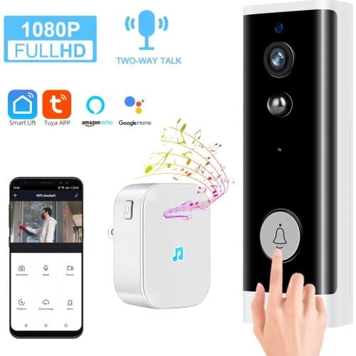 Tuya WIFI Doorbell Smart Home Wireless With WiFi Video Doorbell Intercom Security Outdoor Door Camera 1080P house Wireless chime