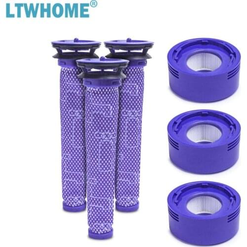 LTWHOME HEPA Vacuum Filter & Pre Filter Kit Replacement for Dyson V8+, V8, V7 Absolute Animal Motorhead Vacuums