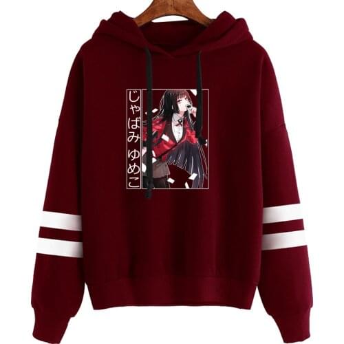 Kakegurui Women Sweatshirts Long Sleeve Autumn Winter Female Hoodies Fashion Loose Ladies Pullover Tops