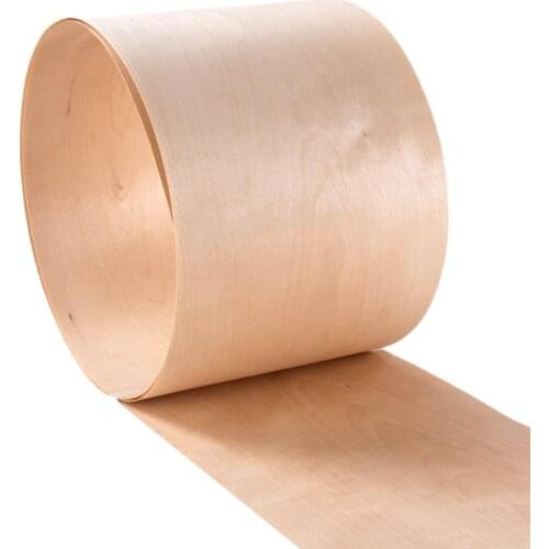 1 Roll Natural Birch Veneer Thin Wood Veneer Solid Decorative Panel Outer Skin Speaker Furniture Guitar Cabinet Doors DIY