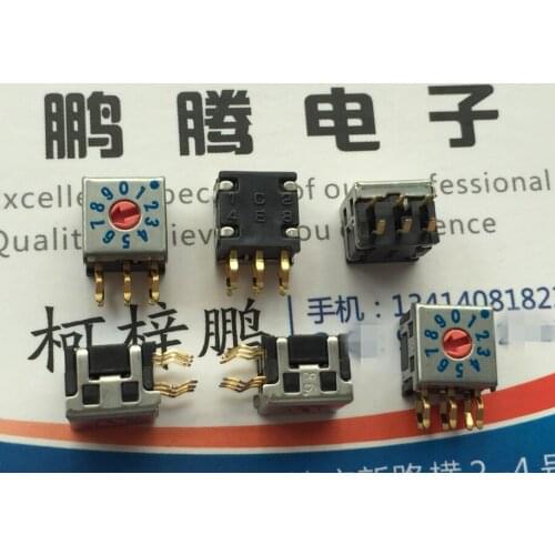 1PCS Japan FUJISOKU DRR7110 0-9/10 bit rotary dial coding switch side adjustment 8421C 3:3 side insertion