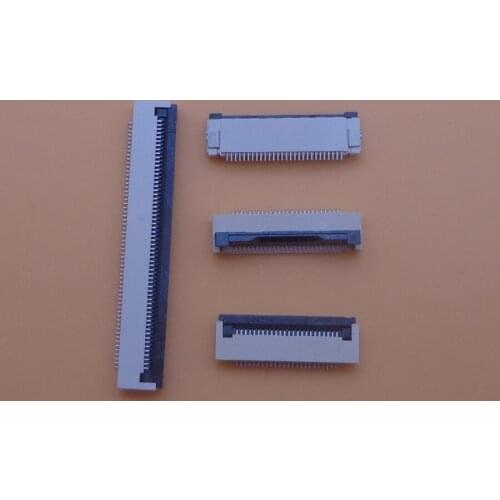 10PCS FPC Connector socket FFC 0.5MM Clamshell Bottom Contact Type 4P 6P 8P 10P 12P 14P 18P 20P 22P 24P 30P 32P 36P 40P 50P 60P