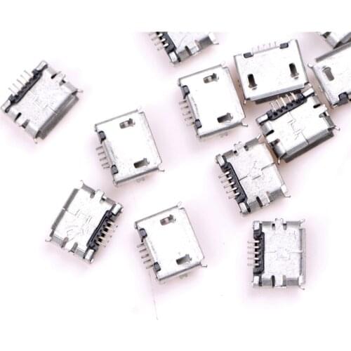 20 Pcs Connector 5-Pin Micro USB Type B Female Socket SMD SMT Soldering Jack