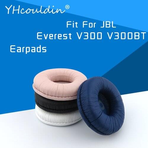Earpads For JBL Everest V300 V300BT Headphone Accessaries Replacement Ear Cushions Wrinkled Leather Material