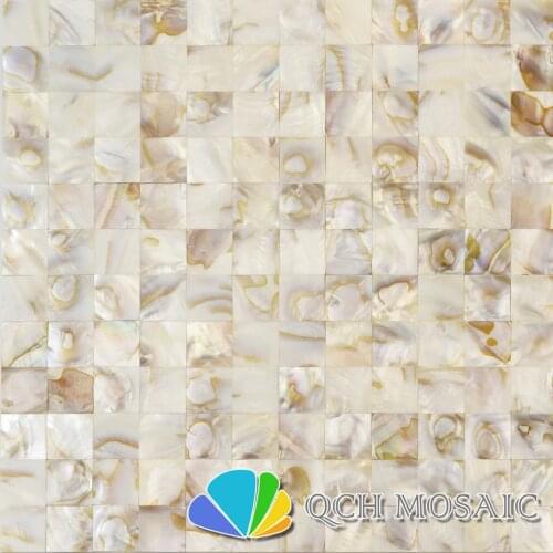 Freshwater shell seamless mother of pearl mosaic tile for backsplash and bathroom 11 square feet/lot square natural dapple color