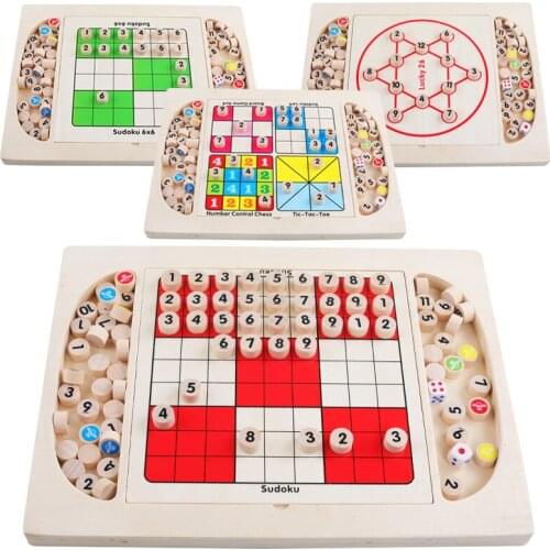 Baby Toy Game and Puzzles Multifunctional Sudoku Flight chess Table Game travel game Educational toy for Children Gifts for kids