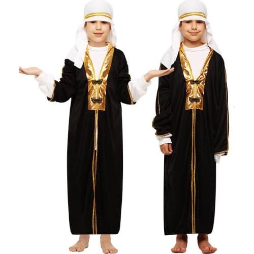 Children party Halloween aladdin costumes aladdin lamp genius dress adam prince fantasy Arab dress dress boy carnival dress