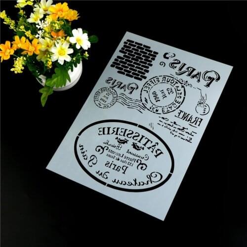 DIY Craft Layering Stencils For Walls Painting Scrapbooking Stamping Stamp Album Decorative Embossing Paper Card Retro Paris Hot