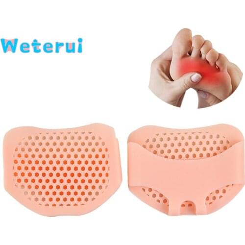 Non-slip Soft Honeycomb Silicone Forefoot Pads Ball of Foot Cushions Foot Pain Relief For High Heel Metatarasal Pads Breathable