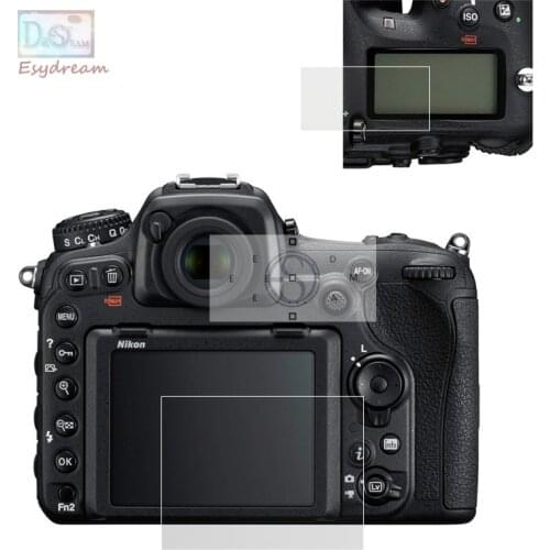 Main LCD Screen + Shoulder Top Info Plastic Film Screen Protector Cover for Nikon D500 Camera