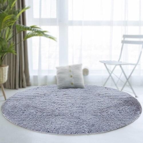 Fluffy Round Rug Carpets for Living Room Decor Faux Fur Rugs Kids Room Long Plush Rugs for Bedroom Shaggy Area Rug Modern Mats