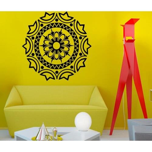 Different Design Mandala Flower Special Wall Decal Home Religious Series Art Decor Vinyl Wall Sticker Large Mandala Flower W-446