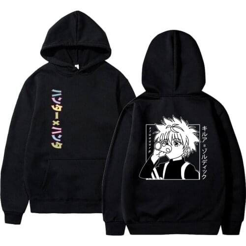 Sudaderas con capucha de Anime japonés Hunter X Hunter hombres mujeres jerseys sudaderas Killua Zoldyck Hisoka 90s Hoody Tops Me