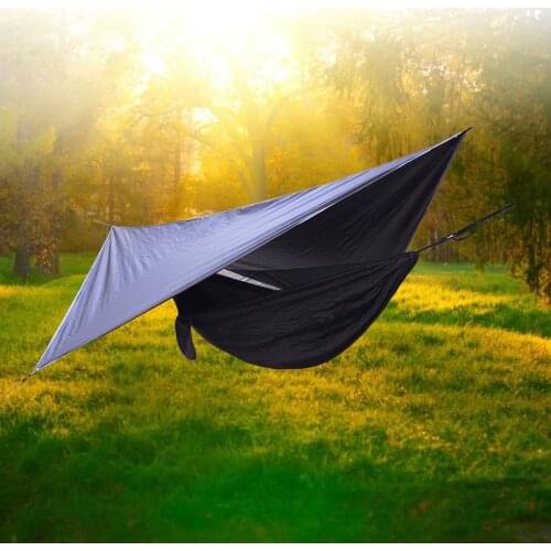 Camping Tent Hammock Set Outdoor Beach Waterproof Portable Hiking Rain Cover Canopy Sun Shelter Tent Picnic Pad Multi-function