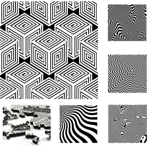 High Level Unique Wooden Jigsaw Puzzle Toy Personalized Jigsaw Board Educational Toy for Kids for Adults 14.5*14.5 cm