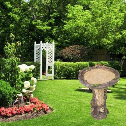 Resin Tree Bird Bath Resin Flower and Bird Bath Garden Decorations