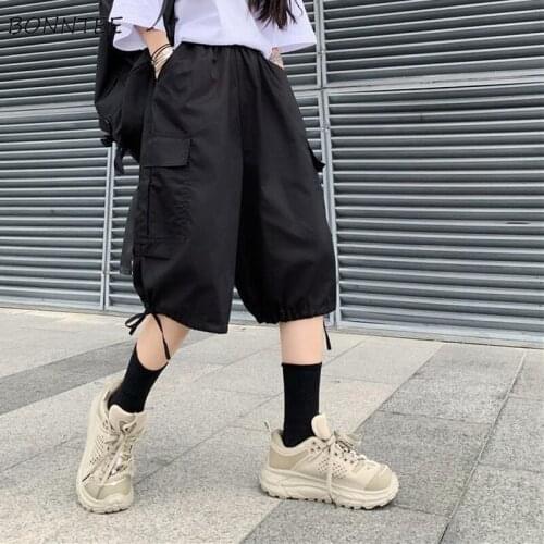 Y2K Pants Women BF Style Hip Hop S-3XL Loose Pockets Bottoms Retro Streetwear Korean Breathable Soft Female Leisure All-match