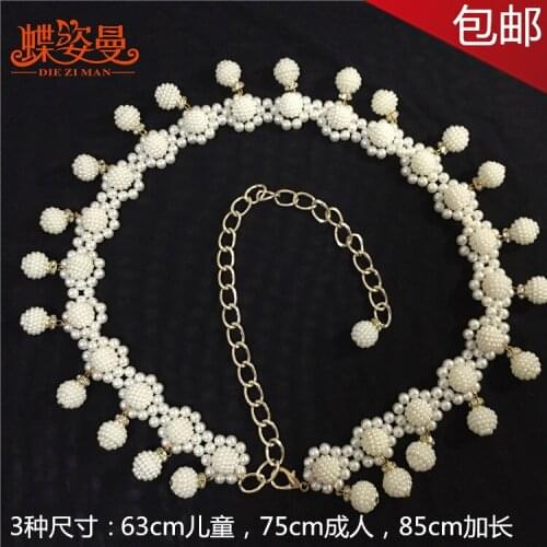 Bellydance Costume Promotion Women Rayon 2018 New Belly Dance Chain Womens All-match Decoration Pearl Pendant Waist Belt Yl005