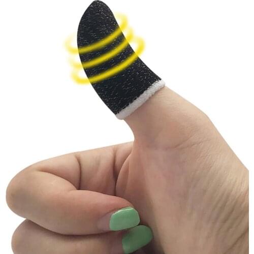 1 Pair Ultra-thin Finger Sleeve Touch Screen Anti Sweat Washable Controller Finger Cover Mobile Phone Game Accessories