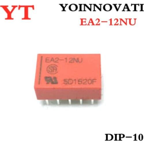 100pcs/lots EA2-12NU 10-pin 1A relay