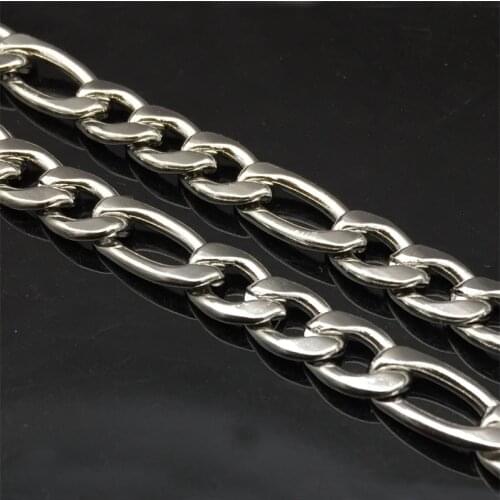 24" Gold/silver tone Stainless Steel Figaro Chain Necklace for Men Women
