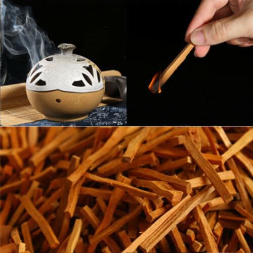 50G Natural African Sandalwood Aromatherapy Incense Sticks Religious Natural Raw Wood Strip Household Incense