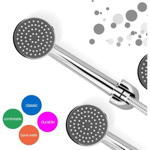 ABS Round water Saving High Pressure Chrome Plating Handheld Rainfall Shower Head Bathroom Ducha Accessories hsh0002