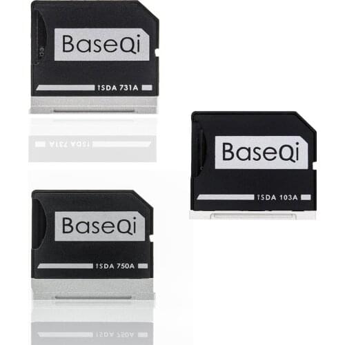 BaseQi Aluminum Stealth drive Micro SD/TF Card Adapter Memory Expansion SD Card Reader For Dell XPS 13-inch and Dell XPS 15-inch