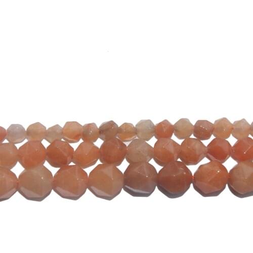 Wholesale Natural Stone Beads Faceted Red Aventurine Beads Stone Round Beads For Making Jewelry 6/8/10 MM Beads Diy Bracelet