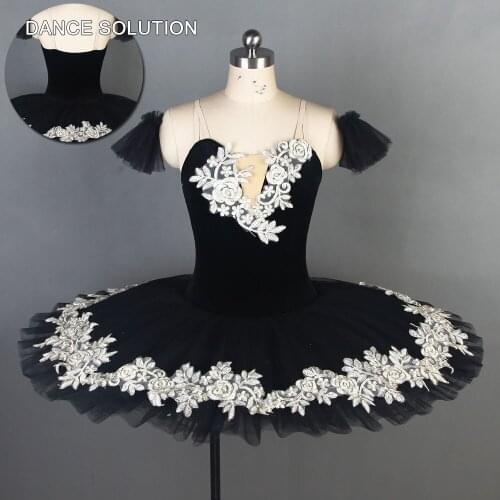 BLL110 Black Velvet Bodice Pre-professional Leotard Tutu Children & Adult Stage Show Costumes Ballerina Solo Tutu Dancewear