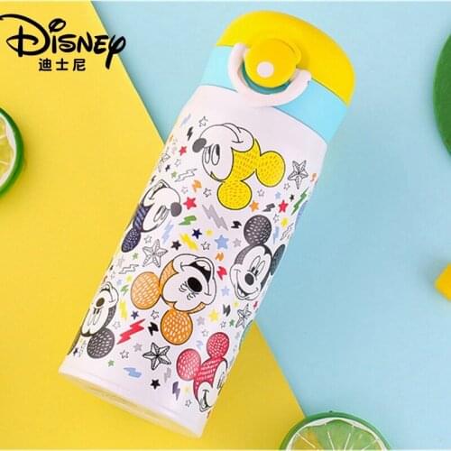 Disney Children Vacuum Flask Direct Drinking Bouncing Cup Cartoon 316 Stainless Steel Primary School Bottle Light Water Cup