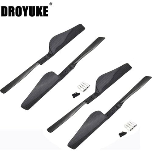 Droyuke 4pcs Professional 8 Inch Upgrade CW CCW Propeller Prop Carbon Fiber Set For Helicopter Parrot AR Drone 1.0 & 2.0 New