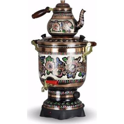 New Rose Flower Electric Copper Samovar