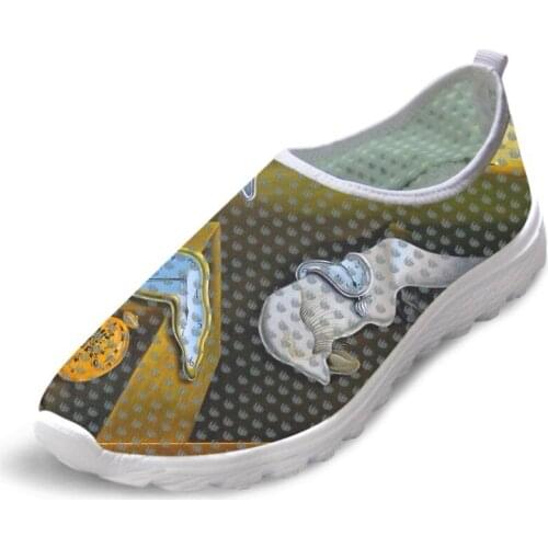 Personalized Customizable Man Summer Causal Flats Unisex Shoes Man Sneakers Mesh Slip Shoes Dream Painting Print Salvador Dali