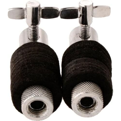 2pcs Metal Hi Hat Jazz Drum Set Kit Cymbal Stand Clutch, 8 x 3 x 2cm