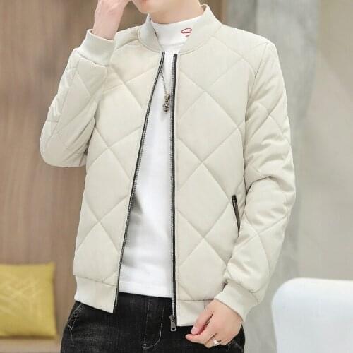 Winter mens bomber jacket fashion warm Baseball Jacket leisure outdoor warm Plush thickened cotton padded jacket mens wear