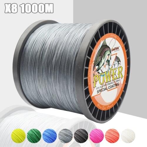 Power 8 Strands 1000M Braided Fishing Line Multi Color Super Power Japan Multifilament PE Braid Line Saltwater/Freshwater